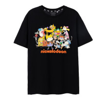 (Medium) Nickelodeon Short Sleeved T-Shirt (Unisex Black)