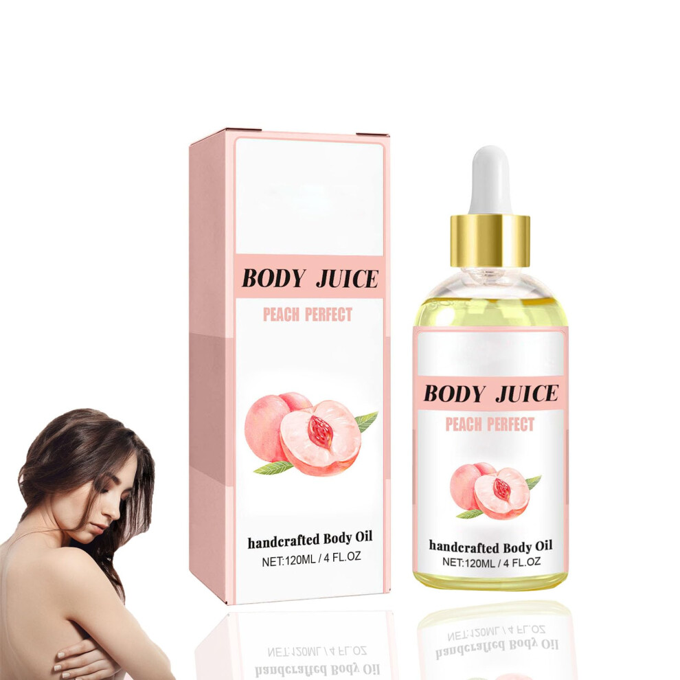 Peach Moisturizing Body Oil With Deep Hydration, Fast Absorption, Scent, Plantbased Formula