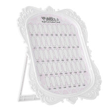 48 Colors Nail Polish Color Display Chart with Flower Design, Nail Gel Organizer for Salon