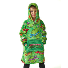 (9-13 Years) Teenage Mutant Ninja Turtles Blanket Hoodie (Boys Green)