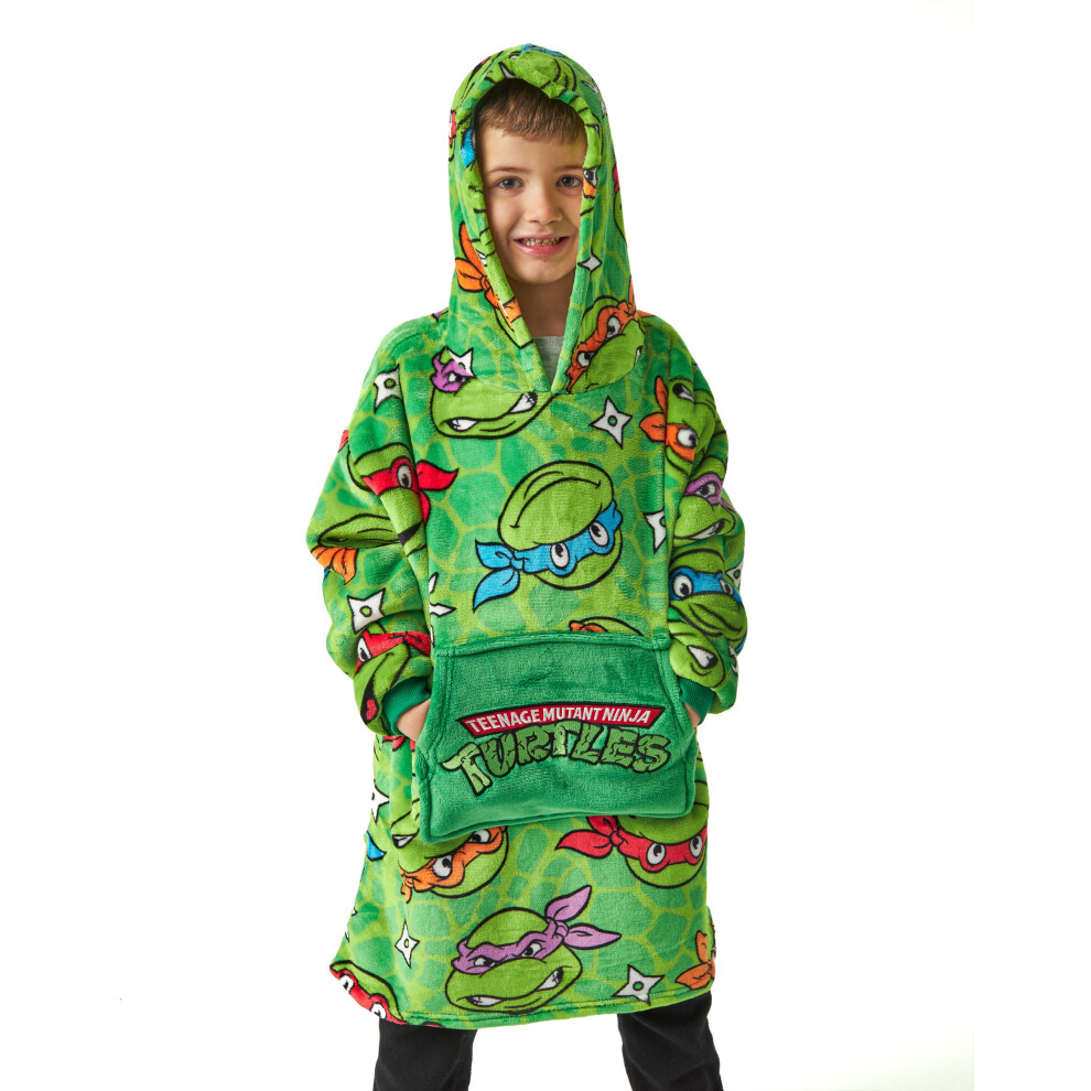 Teenage Mutant Ninja Turtles (9-13 Years) Blanket Hoodie (Boys Green)