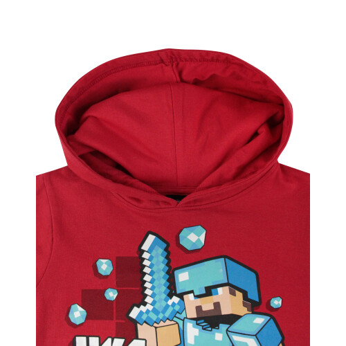 Minecraft Minecraft Hoodie (Boys Red) 2