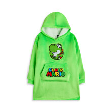 (9-13 Years) Nintendo Blanket Hoodie (Unisex Kids Green)