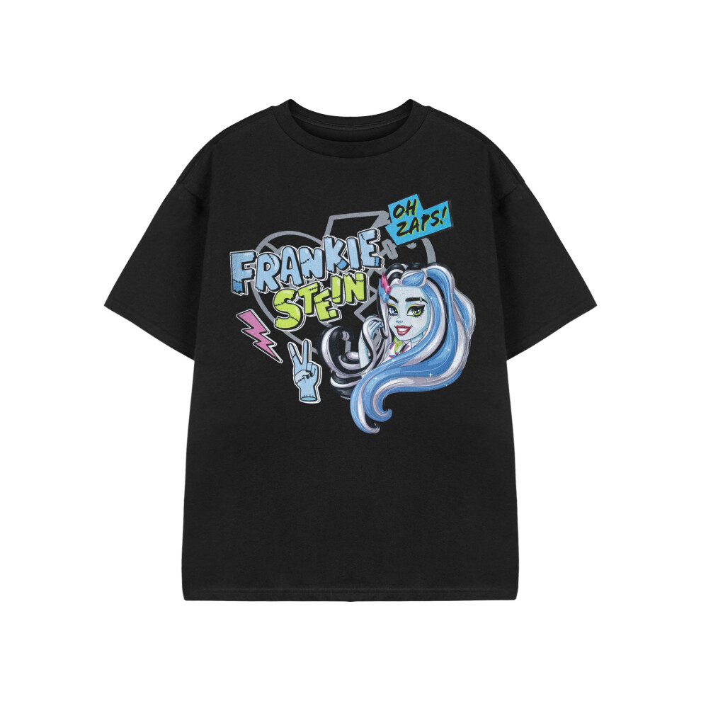 Monster High (11-12 Years) Short Sleeved T-Shirt (Girls Black)