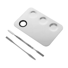 Nail Art Mixing Palette and Makeup Palette with Spatulas, Easy Clean MultiColor Compartments