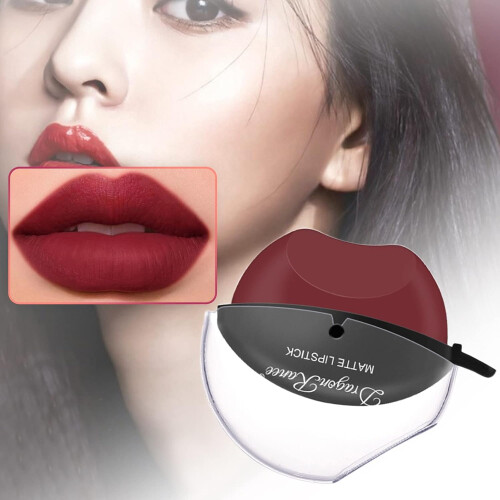 Matte Lipstick with LongLasting Color and Deep Hydration, Warm Red, 1 Count 1