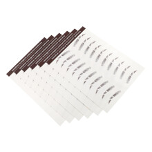 6pcs Waterproof Temporary Eyebrow Tattoos Stickers for Women Natural Full Brow Look Easy Application