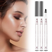Microblading Eyebrow Pen 2PCS Waterproof 4 Tip Natural Hairlike Strokes Smudge Proof Long Lasting