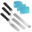 Cake Decorating Spatula Set with 3 Blue Scrapers, Stainless Steel Offset Icing Tools for Baking 1