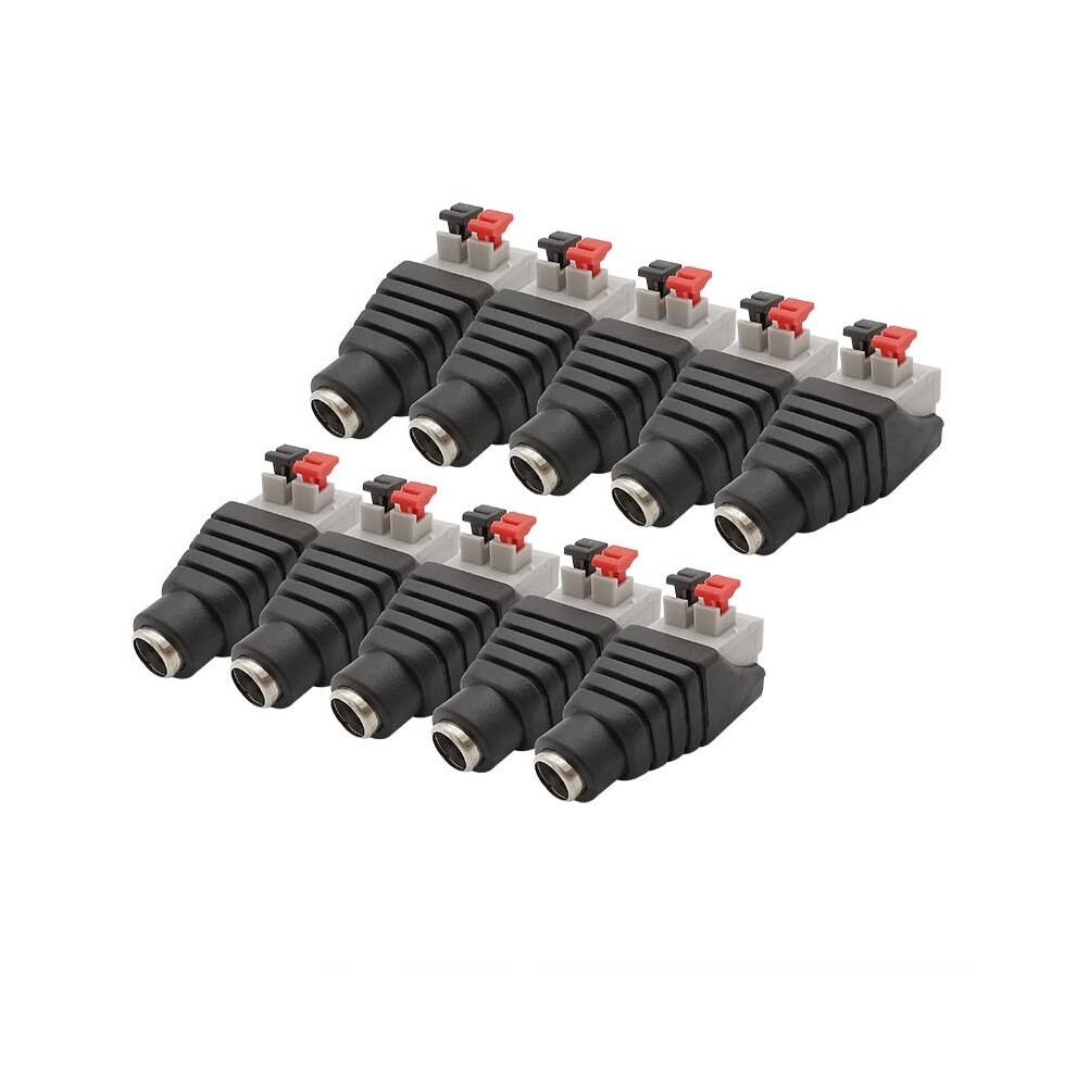 10 Pack 5.5X2.1mm Female Dc Power Connectors For Led Strips And Cctv Secure Connection 9169991699011