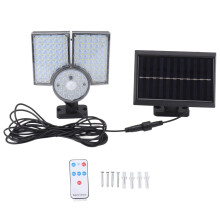 Solar Powered Motion Sensor Flood Light With Remote Control IP65Rated Split System Dusk To Dawn Outdoor Light High Efficiency LED Illumination
