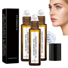 Under Eye Serum Eye Roller with Castor Oil and Frankincense for Dark Circles Puffiness AntiWrinkle 3PCS