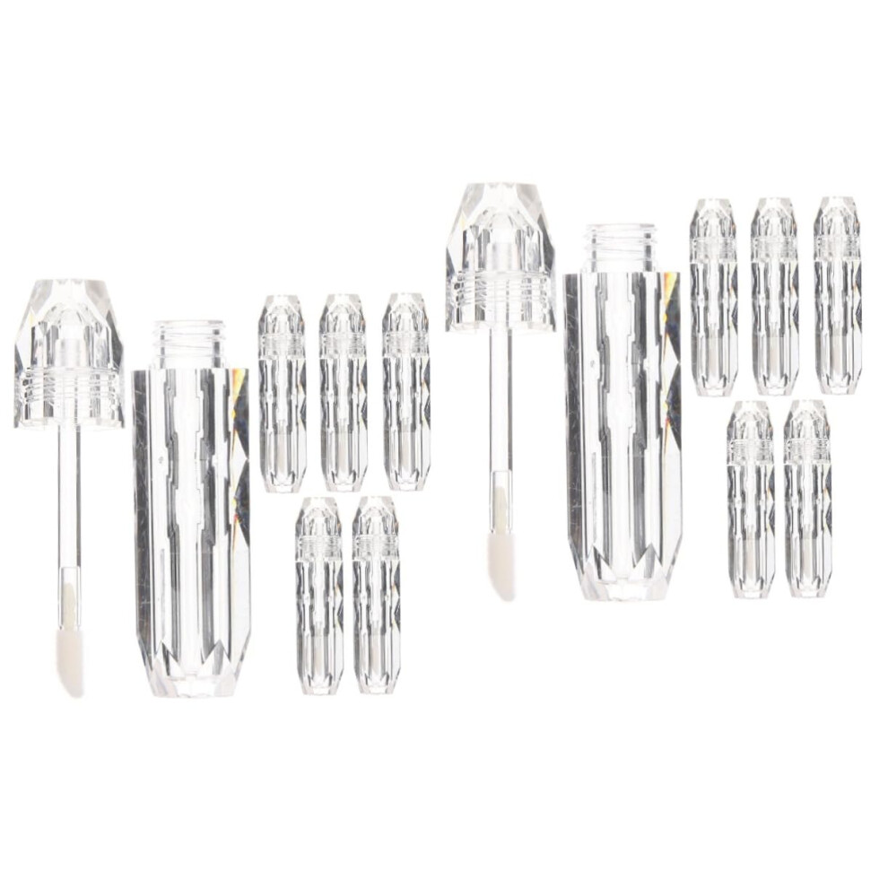 Clear Refillable Lip Gloss Tubes with Wand Applicator, LeakResistant Cap, 8pcs Transparent Set