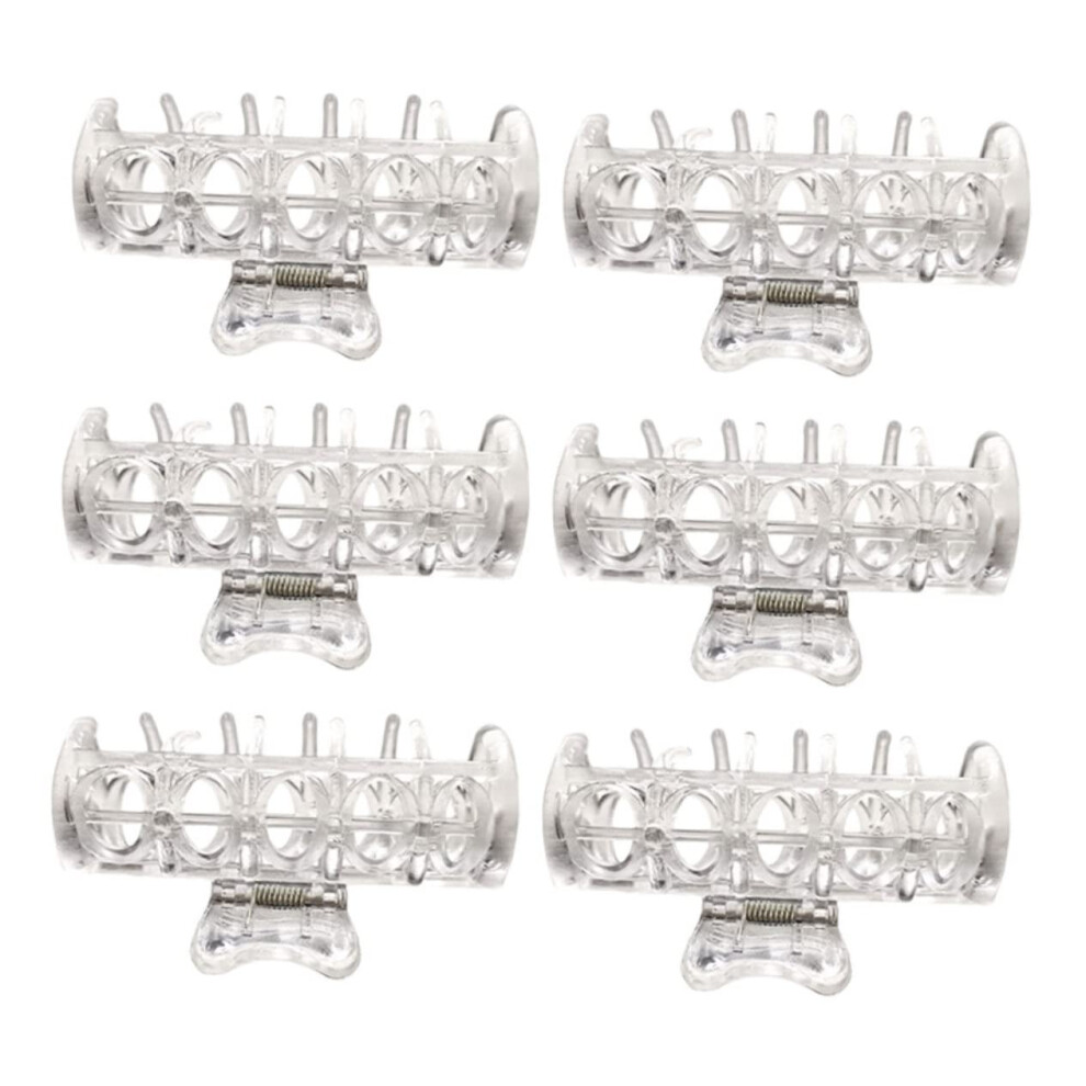 Unisex Hair Sectioning Clips 6Pcs Lightweight Salon Hair Styling Clamps For Dyeing Cutting And Bangs