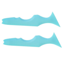 Eyeliner Stencil and Eyebrow Shaping Template Set, Reusable Silicone with Symmetry Scale Guide