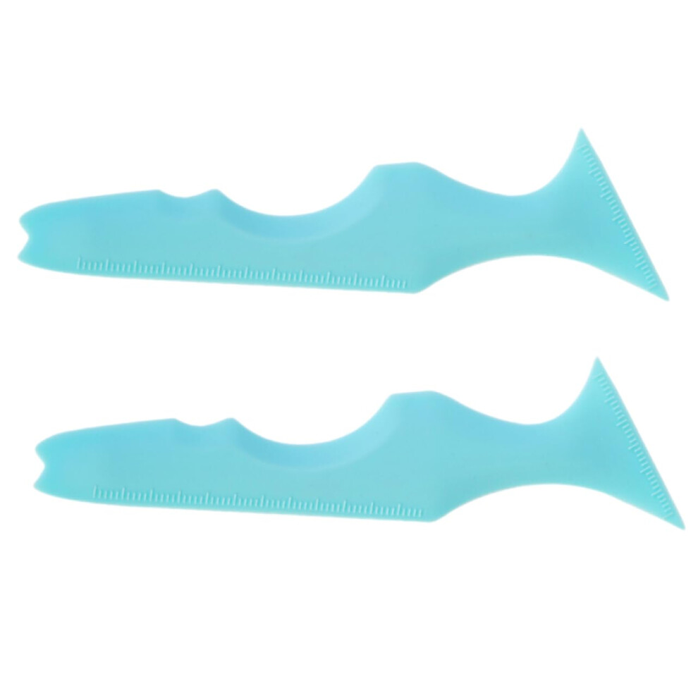 Eyeliner Stencil and Eyebrow Shaping Template Set, Reusable Silicone with Symmetry Scale Guide