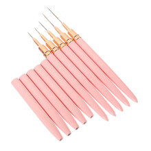 Nail Art Liner Brush Set 5pcs for Precise Detail Painting Gel and Polish Compatible