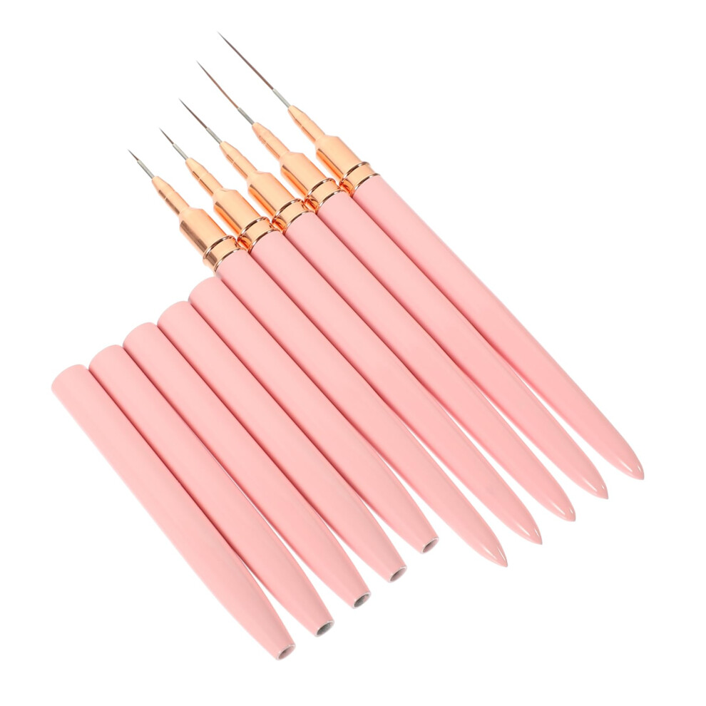 Nail Art Liner Brush Set 5pcs for Precise Detail Painting Gel and Polish Compatible