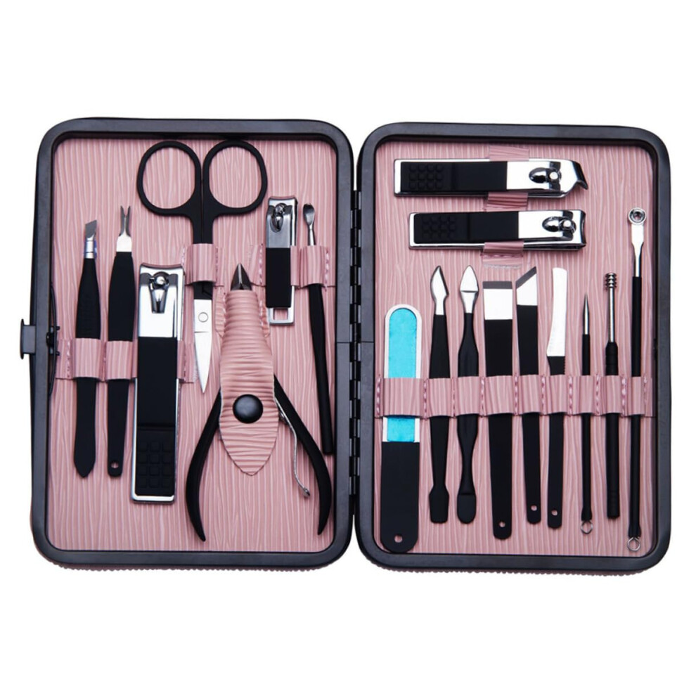 Professional Manicure Pedicure Kit with Durable Precision Clippers and Cuticle Cutter for Home and Travel