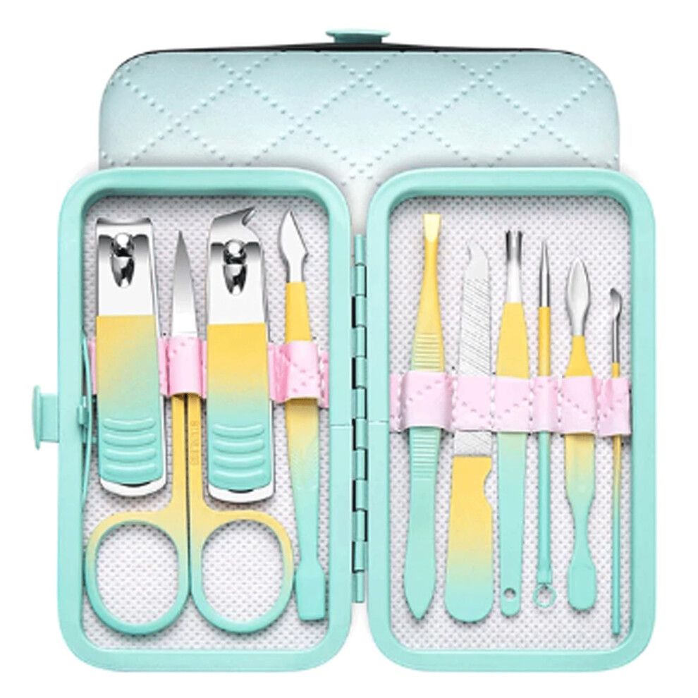 Manicure Set 18Pcs Stainless Steel Tools with PU Leather Case, Sharp Precision Nail Clippers