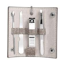 4pcs Manicure Set with Nail Clippers Nail File Tweezers and Ear Wax Picker for Home and Travel