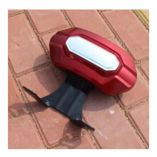 Motorcycle Passenger Backrest Pad with Cushion, Detachable Rear Seat for Motorcycle and EBike, Red