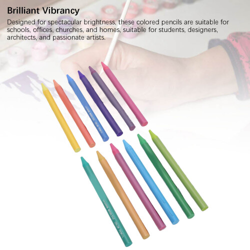 Ensemble de 12 crayons de couleur sans bois - Macaron Colors 1