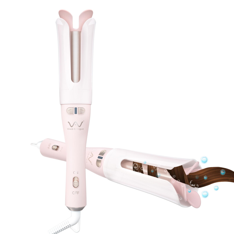 Automatic Curling Iron 1.25 Inch Barrel Ceramic Hair Curler with Fast Heating and Dual Rotation