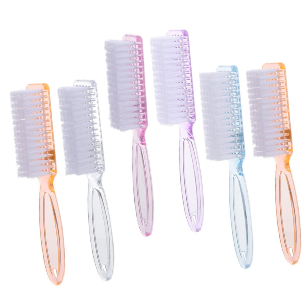 Nail Cleaning Brush Set with Ergonomic Long Handle for Manicure Pedicure and Dust Removal