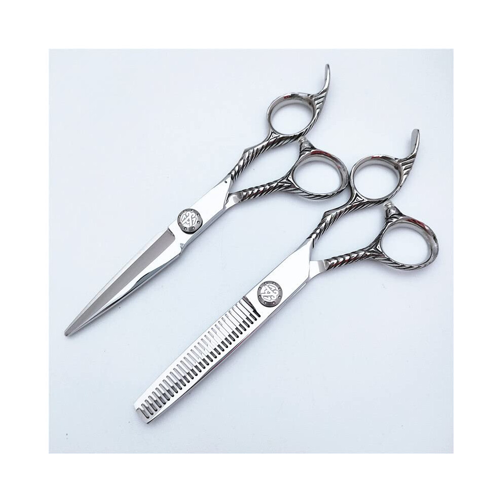 6 Inch Japanese Hair Cutting Scissors with Ultra Sharp Precision Blades and Ergonomic NonSlip Handle