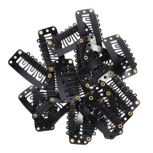 60pcs UShape Snap Wig Clips with Sewing Holes and Long Wig Combs for Secure Hair Extensions