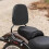 Motorcycle Passenger Backrest Cushion with Removable Rear Pillion Pad for Comfortable Back Support 2