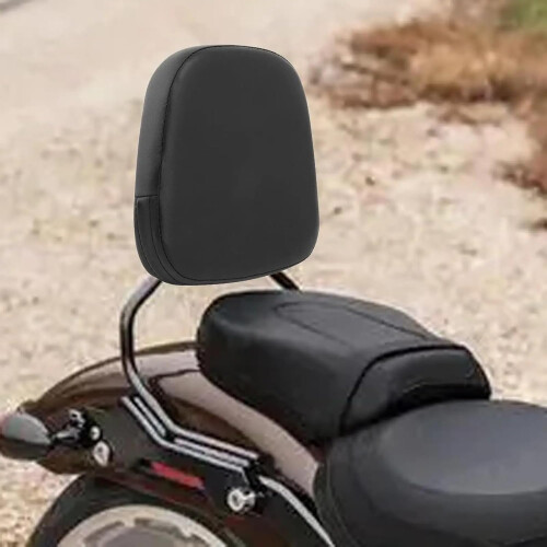 Motorcycle Passenger Backrest Cushion with Removable Rear Pillion Pad for Comfortable Back Support 1