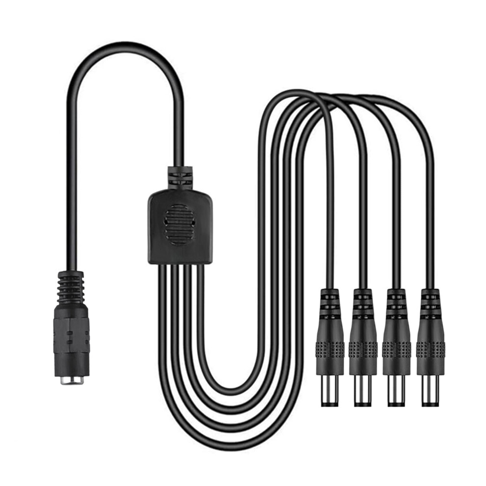 Dc 1 To 4 Way Power Splitter Cable For Cctv Cameras, 4Way Cord For Multidevice Power Distribution 9169991700670