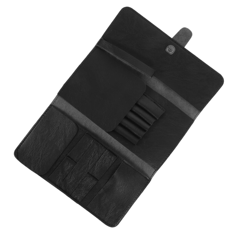 Unisex Leather Barber Scissor Case Compact Hairdressing Scissors Pouch For Professional Stylists Travel