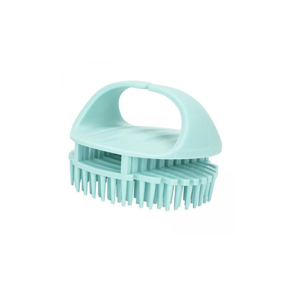 Silicone Scalp Massager Shampoo Brush with Ergonomic Palm Grip for Wet and Dry Hair Washing