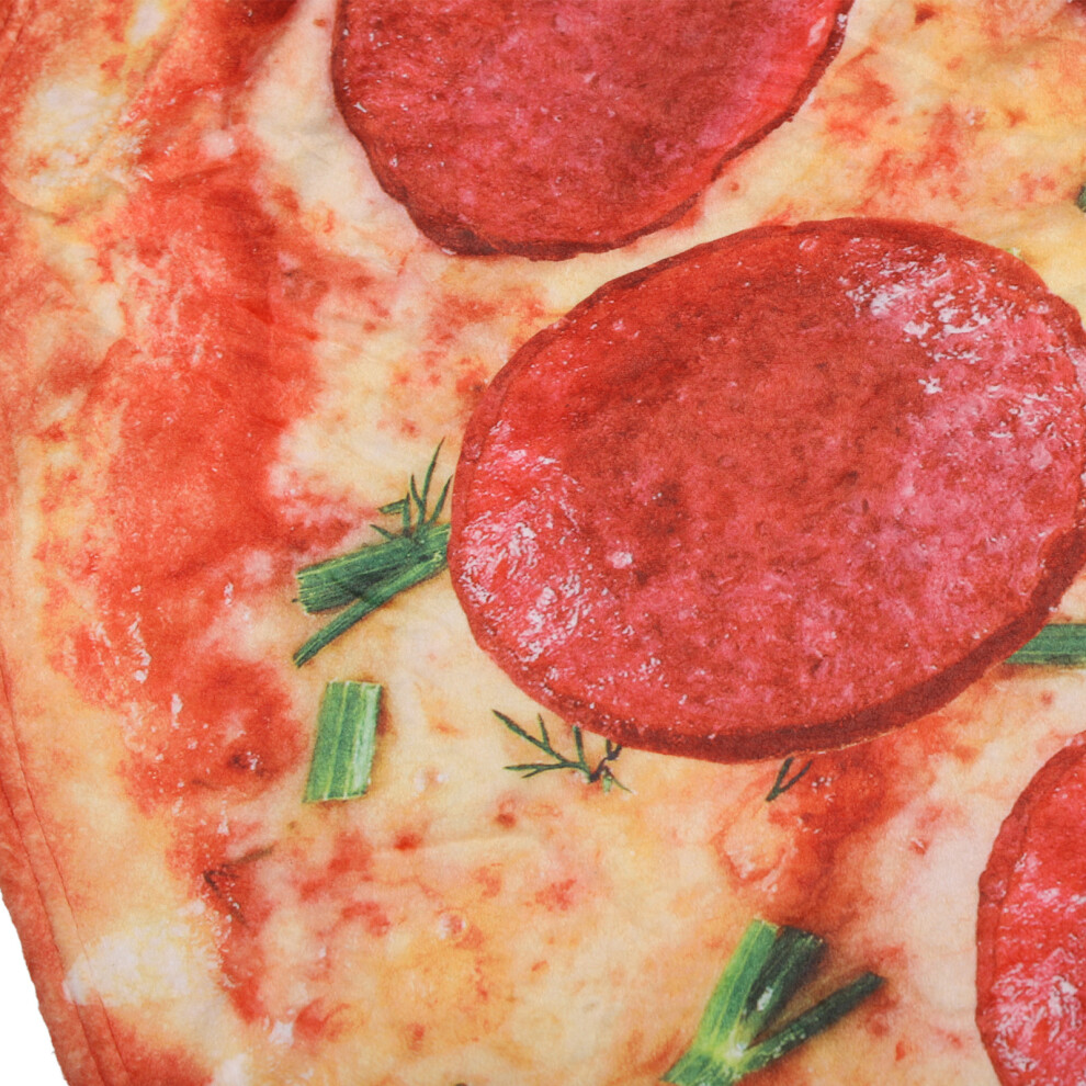 Washable Pizza Pattern Rug, 160cm Round