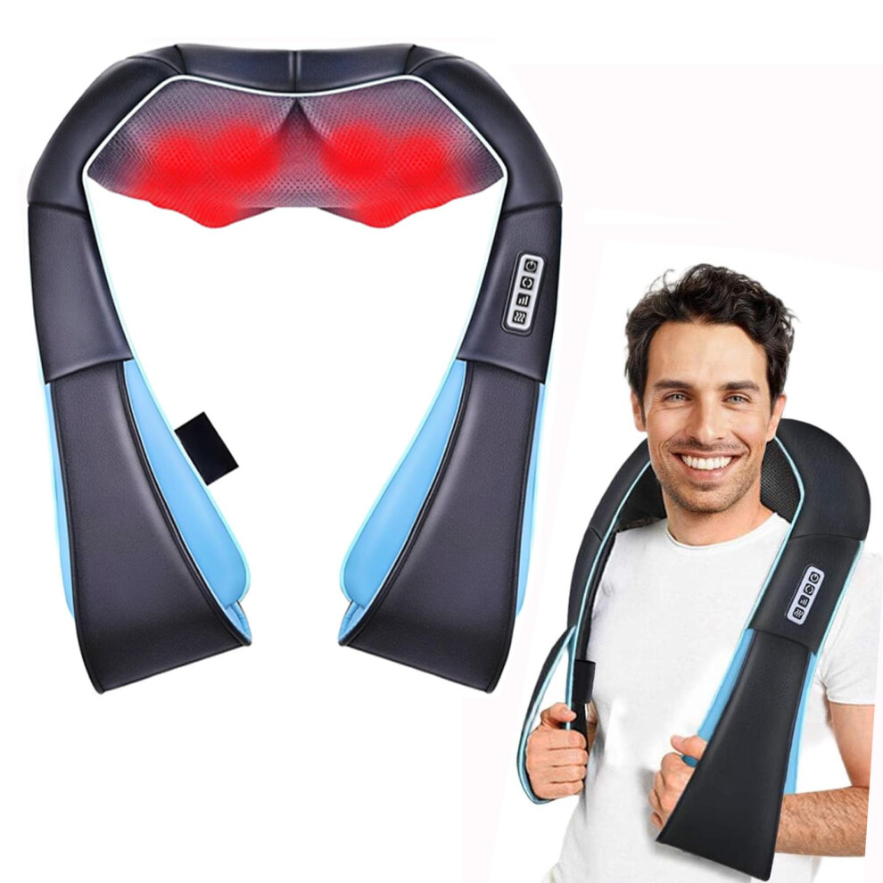 Shiatsu Neck and Shoulder Massager with Heat, Deep Tissue Kneading Pain Relief for Neck Back