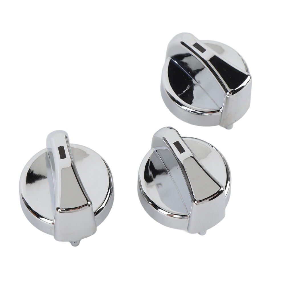3Pcs Chrome Ac Heater Blower Fan Control Knob For Peterbilt 330-387 4601384782207