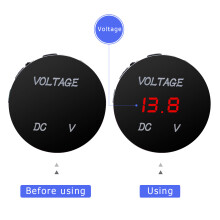 2Stk Digital Voltmetermessgerät Schwarz Wasserdicht Für Auto