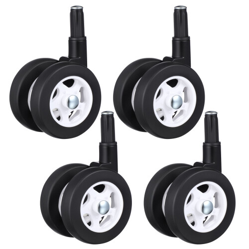 8Pcs Black Stroller Replacement Wheels PP Durable Quiet for Toddlers