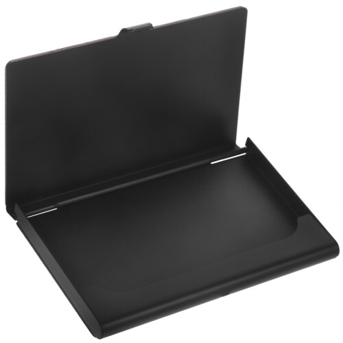 3Pièces De Rangement Cartes De Visite Aluminium Bois 1