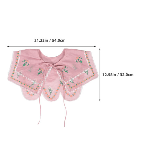 Ethnischer Faux Pink Polyester Bestickter Schal 2