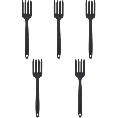 5Stk Silikon Küchen-Gabel , Wiederverwendbar, Ergonomisch, 1