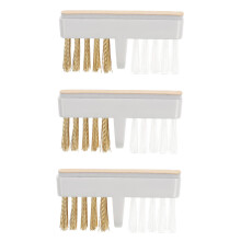 Nail Drill Cleaning Brush Set 3PCS Copper Wire for Effective Debris Removal Manicure Pedicure
