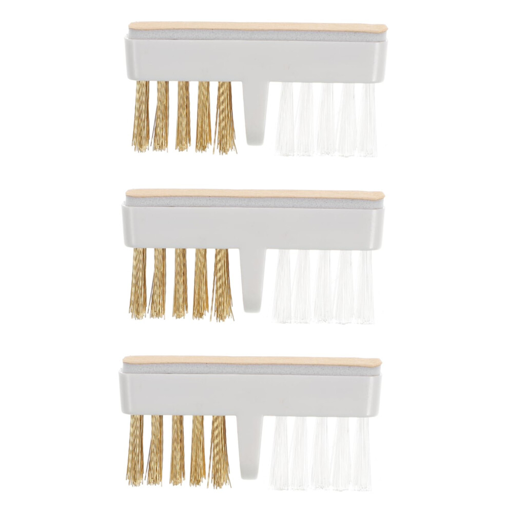 Nail Drill Cleaning Brush Set 3PCS Copper Wire for Effective Debris Removal Manicure Pedicure