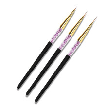 Nail Art Brush Set with Long Handle Precision for Fine Detail Painting, 3pcs for Salon or Home