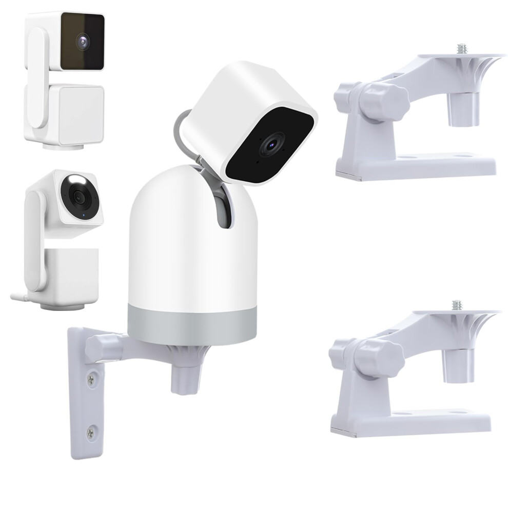 Camera Wall Mount For Wyze Cam Pan V3 And V4, Adjustable Ceiling Bracket, 2 Pack White 9169991703428