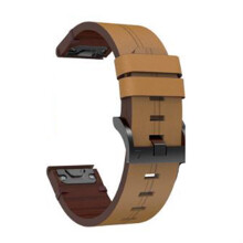 Light Brown Leather QuickFit Watch Band 22mm for Garmin Fenix 7 – Durable, Comfortable, Adjustable Strap