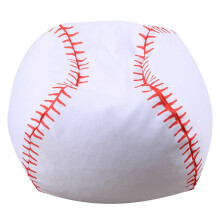 (As show, One size) Plush toy ball storage bag Football Basketball baseball Rugby bean bag(18 inch Baseball),2024 Ping